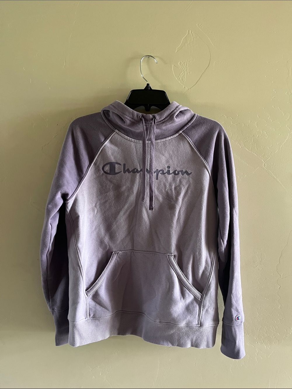 Champion Men's Lavender Crewneck Hoodie Sweatshirt
